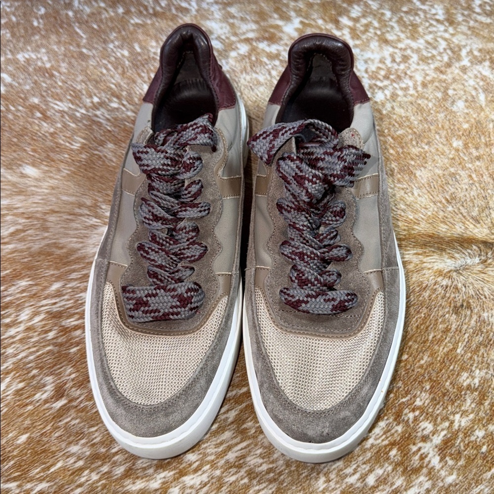 GOODMAN Sneakers EUC Men Brown Suede Leather Low Top Casual Laces Sz 9.5 Kicks - Picture 2 of 10